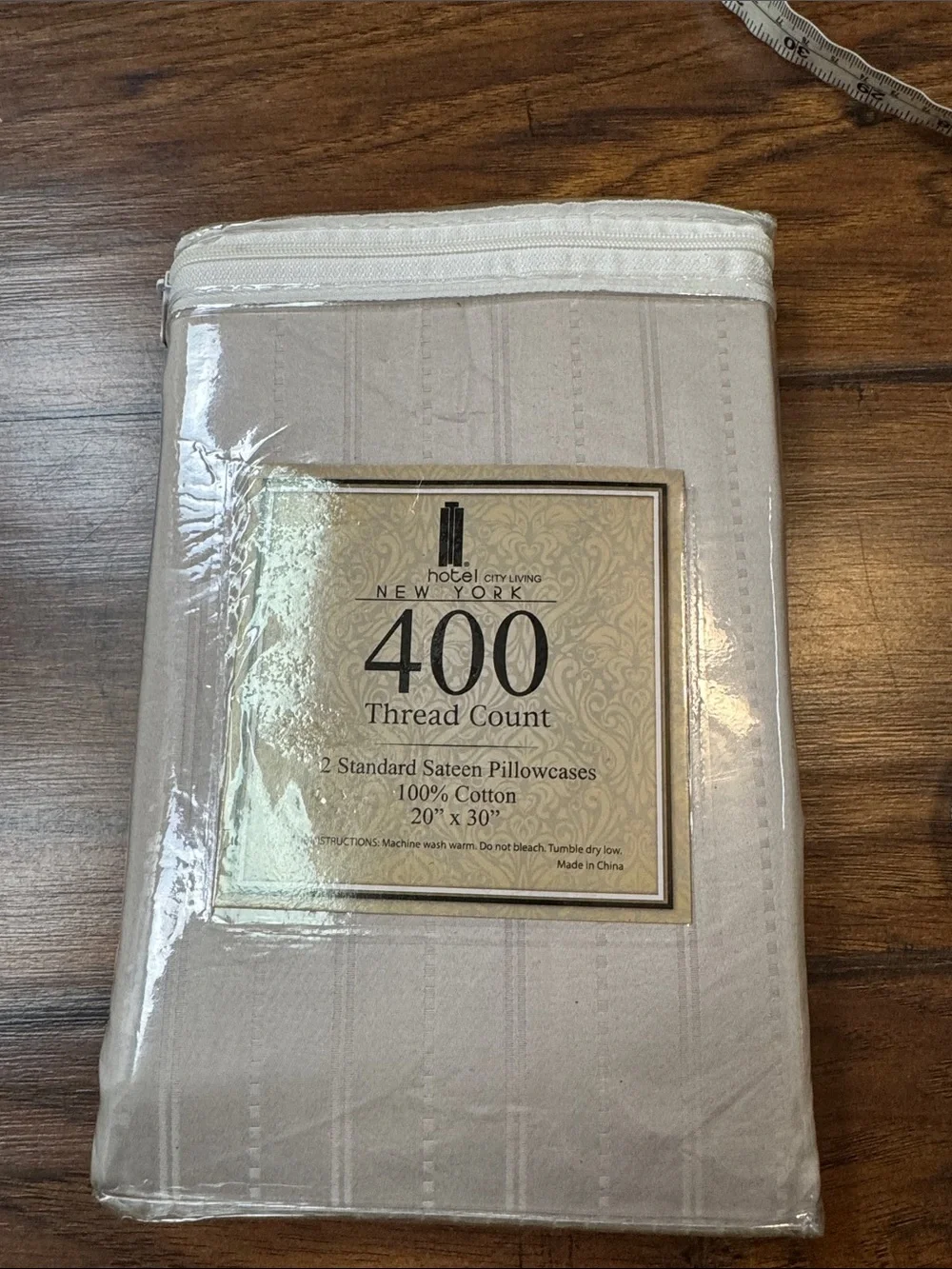 Hotel City Living New York 400 Thread Count Standard Pillowcases Set of 2 New